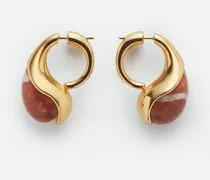 Drop Marmor Ohrringe-Rot - Damen