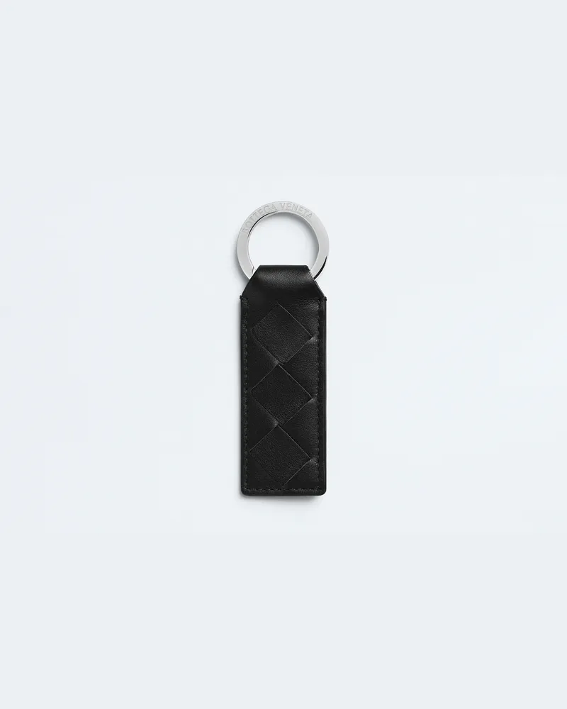 Bottega Veneta Schlüsselanhänger Mit Lasche - Schwarz - Herren - 100 % Kalbsleder Schwarz