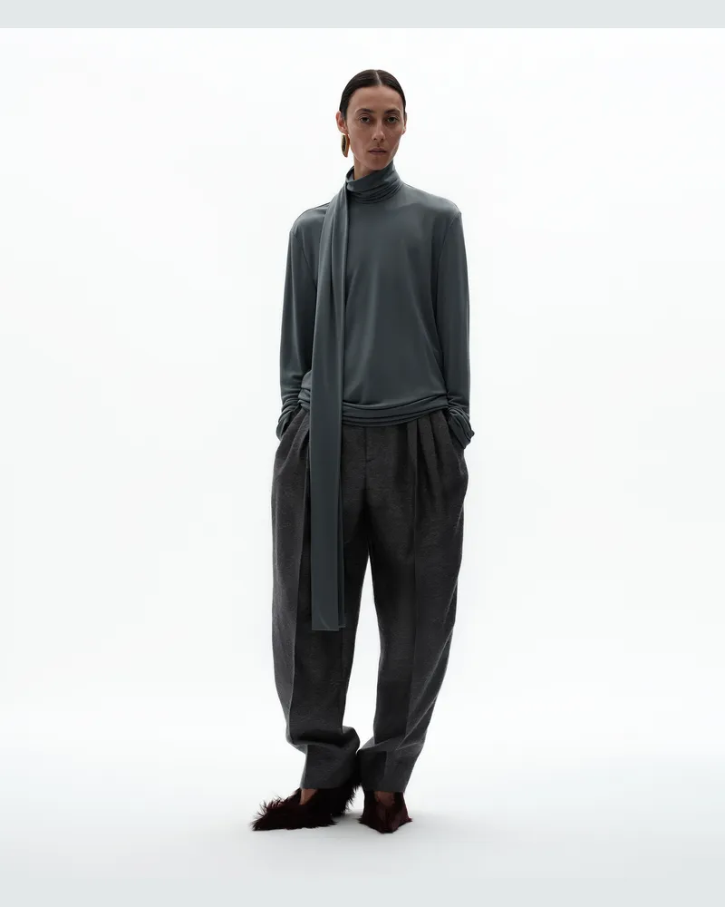 Bottega Veneta Hose aus Mohair und Seide-Grau - Damen Grau