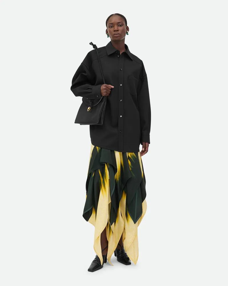 Bottega Veneta Rock Aus Viskose Mit Farbverlauf Und Blütenprint Camping