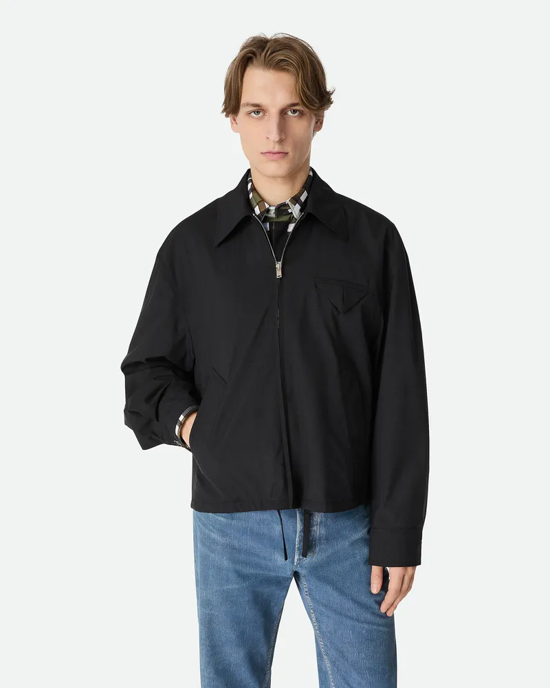 Bottega Veneta Kimono-blouson Aus Feiner Wolle - Grau - Herren Wolle Grau