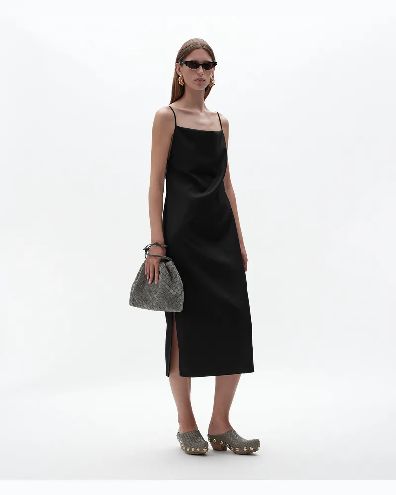 Bottega Veneta Kleid aus Grain-de-Poudre-Wolle-Schwarz - Damen Schwarz