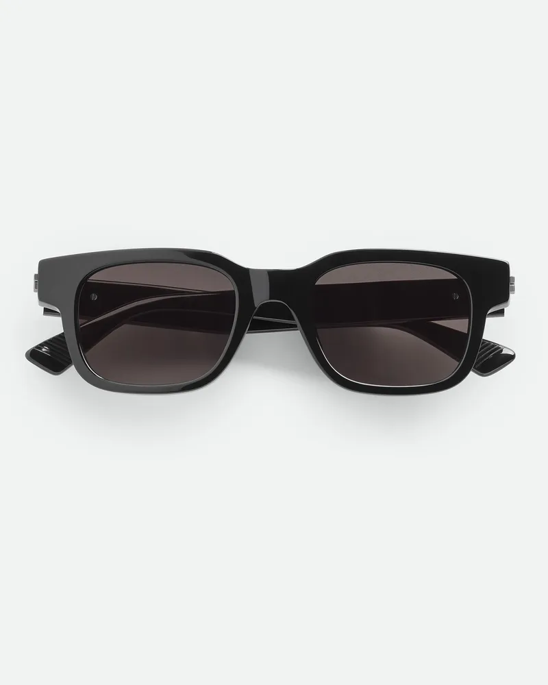 Bottega Veneta Quadratische Classic Sonnenbrille Black