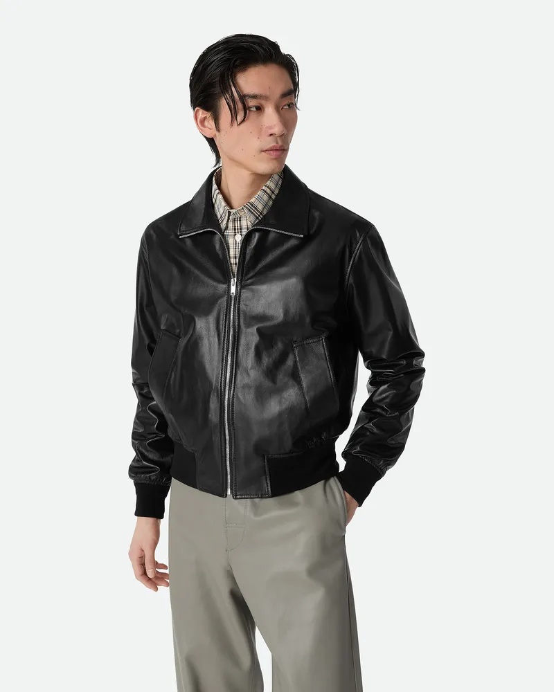 Bottega Veneta Blouson Aus Nappaleder - Schwarz - Herren Lammleder Schwarz
