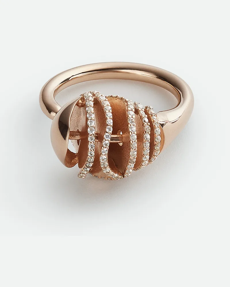 Bottega Veneta Drop Ring - Weiss - Damen 60% Sterlingsilber & 40% Cubic Zirkonia Weiss