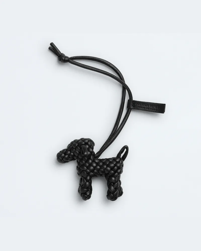 Bottega Veneta Dog Charm - Schwarz - Herren - 100% Lammleder Schwarz