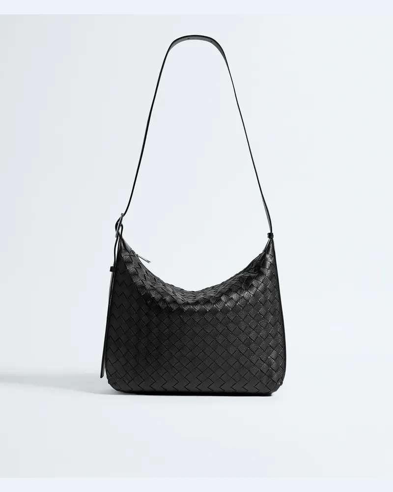 Bottega Veneta Kleine Traveler - Schwarz - Herren - 100% Hirschleder Schwarz