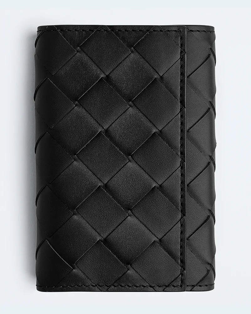 Bottega Veneta Schlüsseletui - Schwarz - Herren - 100 % Kalbsleder Schwarz