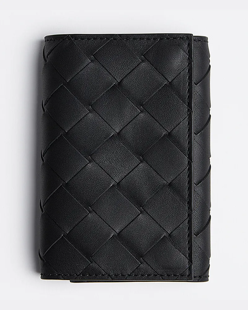 Bottega Veneta Schlüsseletui - Schwarz - Herren - Kalbsleder Schwarz