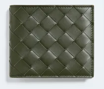 Intrecciato Bi-Fold Portemonnaie-Grün - Herren