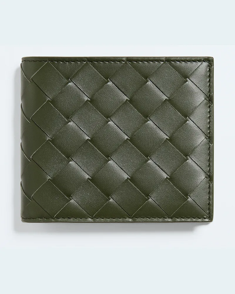 Bottega Veneta Intrecciato Bi-Fold Portemonnaie-Grün - Herren Grün