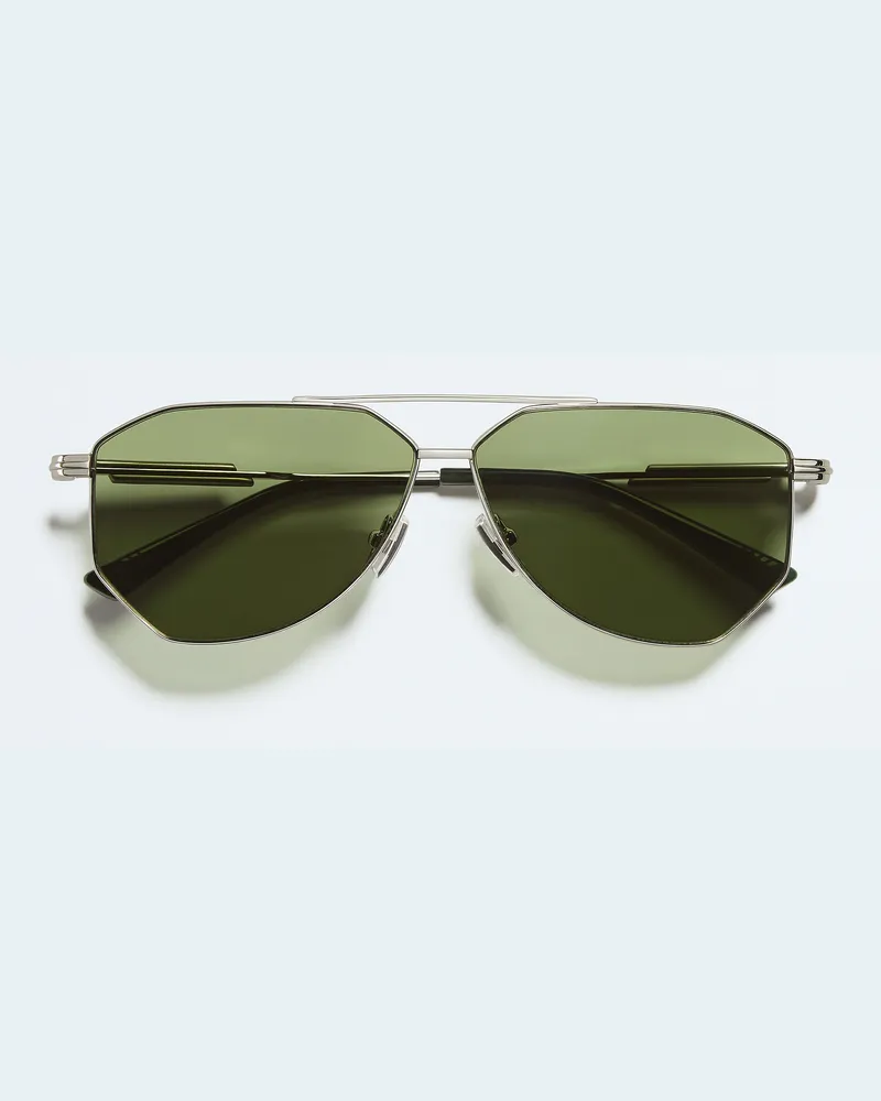 Bottega Veneta Classic Aviator Sonnenbrille-Grau - Unisex Grau