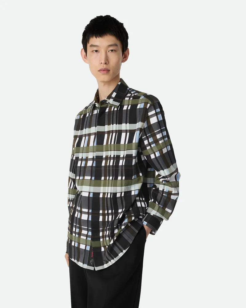 Bottega Veneta Kariertes Baumwollhemd - Multicolor - Herren Baumwolle Multicolor