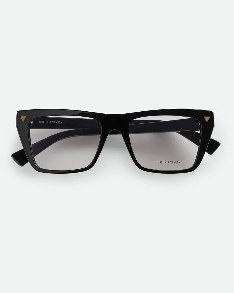 Bottega Veneta Quadratische Soft Recycled Acetate Brille - Schwarz - Unisex Schwarz