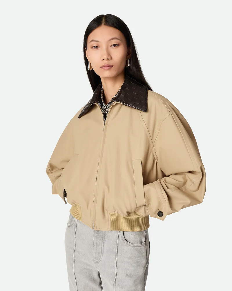 Bottega Veneta Blouson Aus Baumwolltwill Beige