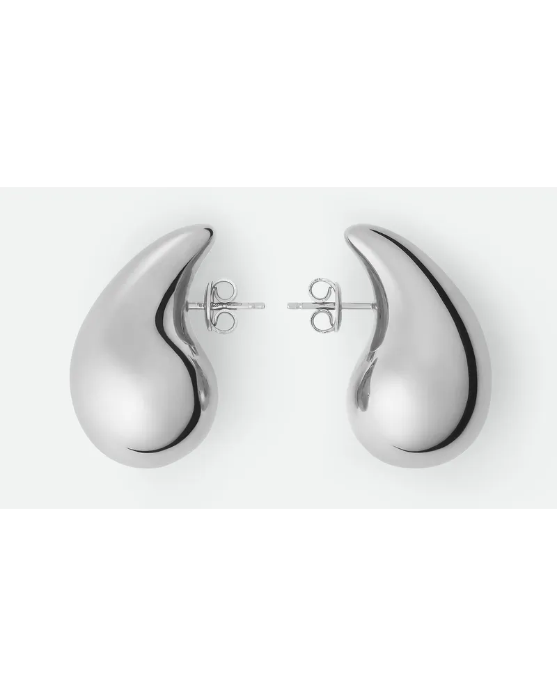 Bottega Veneta Kleine Drop Ohrringe Silver