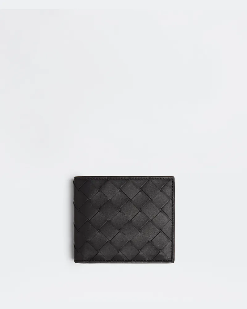 Bottega Veneta Intrecciato Bifold Portemonnaie Mit Münzfach Black