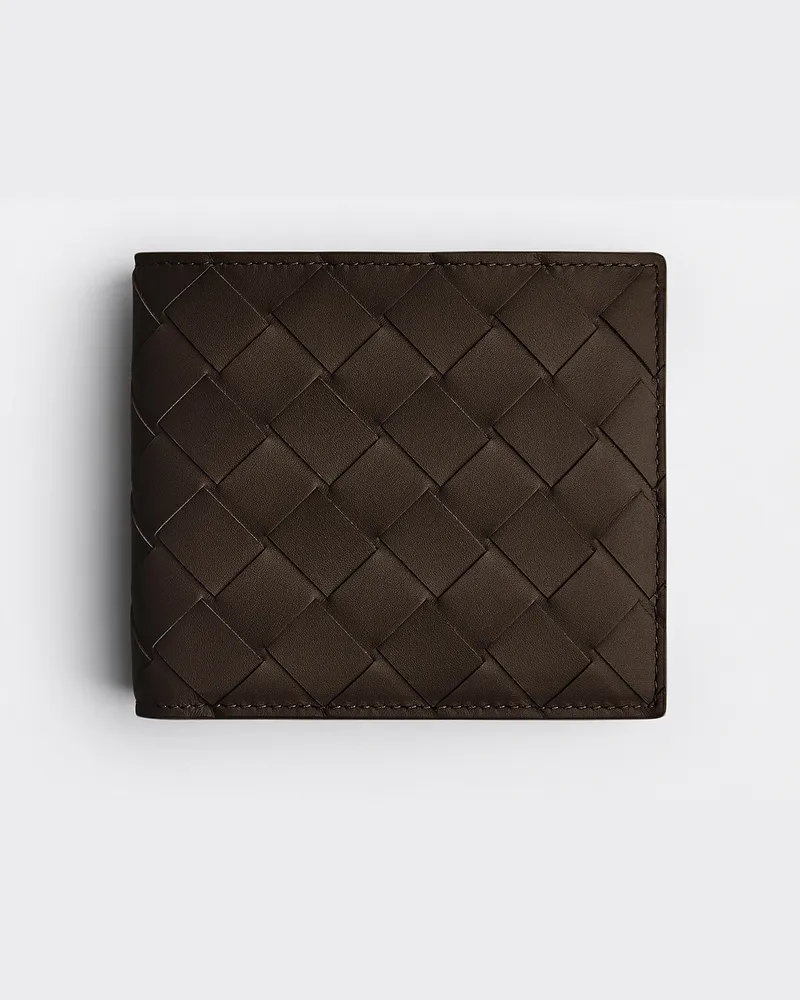 Bottega Veneta Intrecciato Bi-fold Portemonnaie Mit Münzfach - Braun - Herren - Kalbsleder Braun