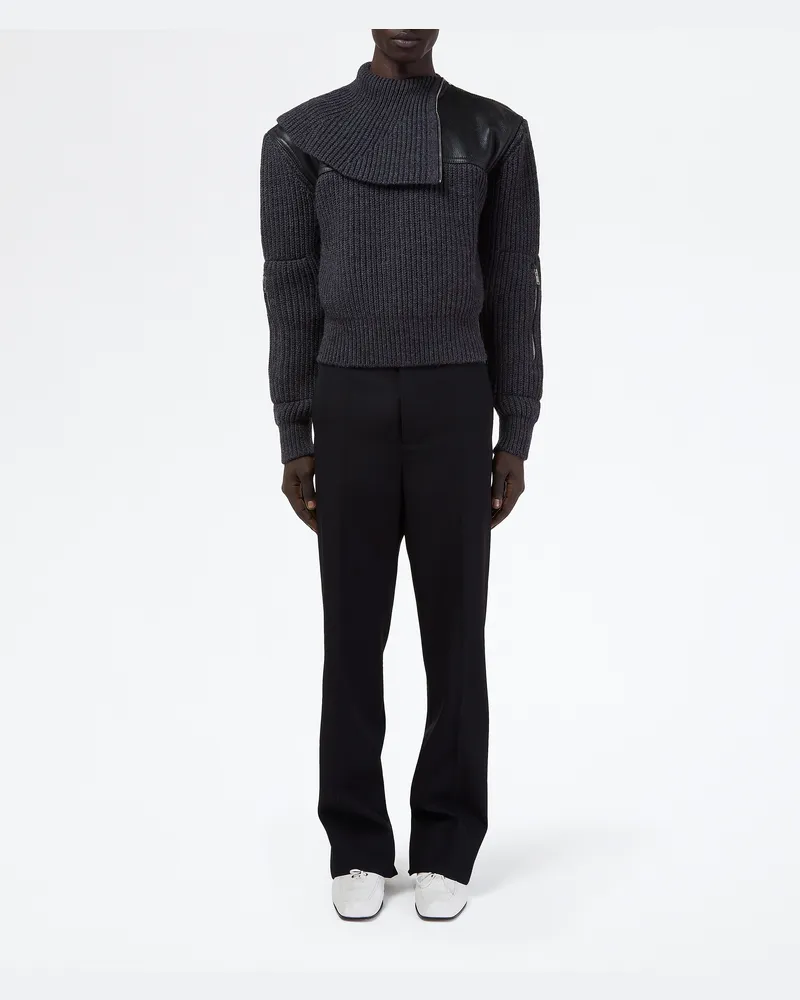 Bottega Veneta Pullover aus gerippter Wolle-Grau - Herren Grau