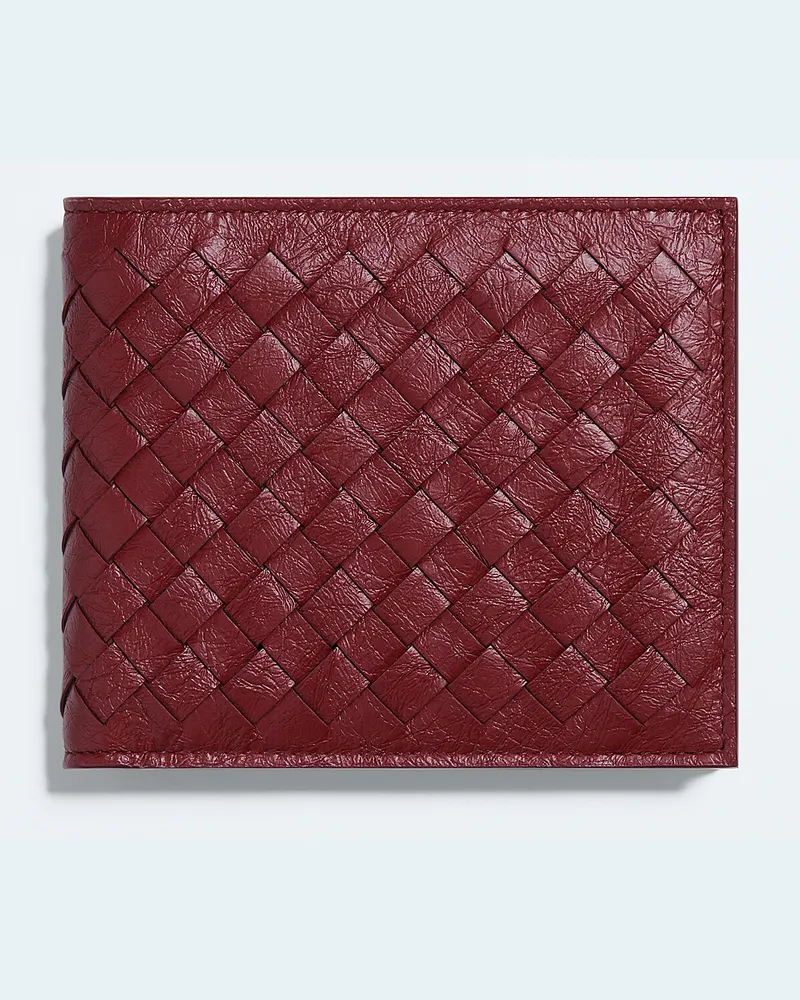 Bottega Veneta Bi-Fold Portemonnaie aus gewebtem Myzel-Rot - Herren Rot