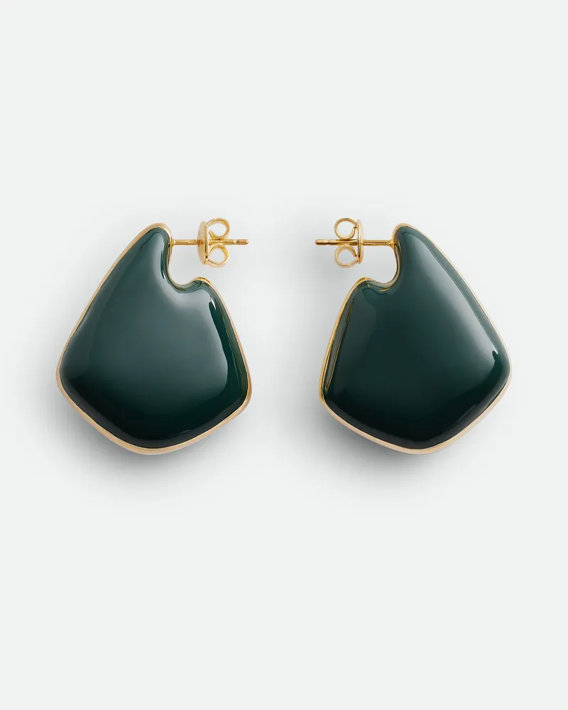 Bottega Veneta Kleine Fin Ohrringe White