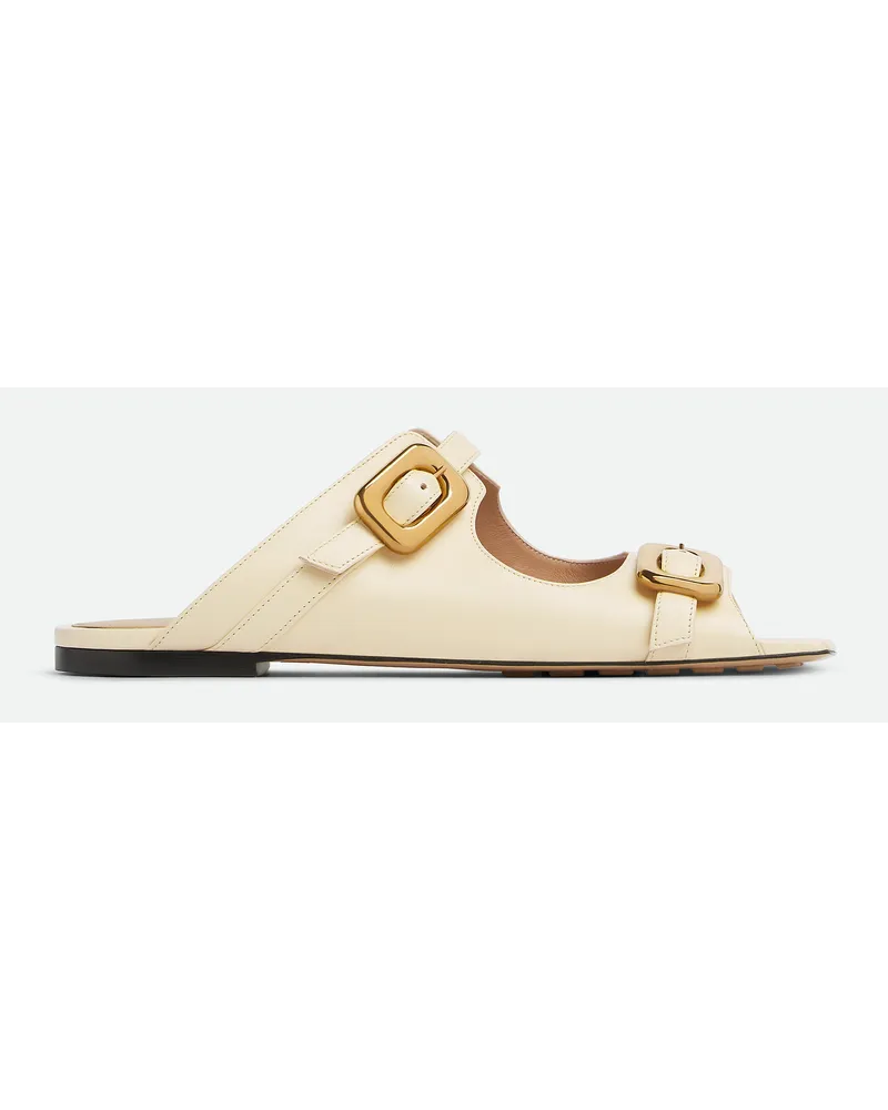 Bottega Veneta Stretch Buckle Flache Mule Sea