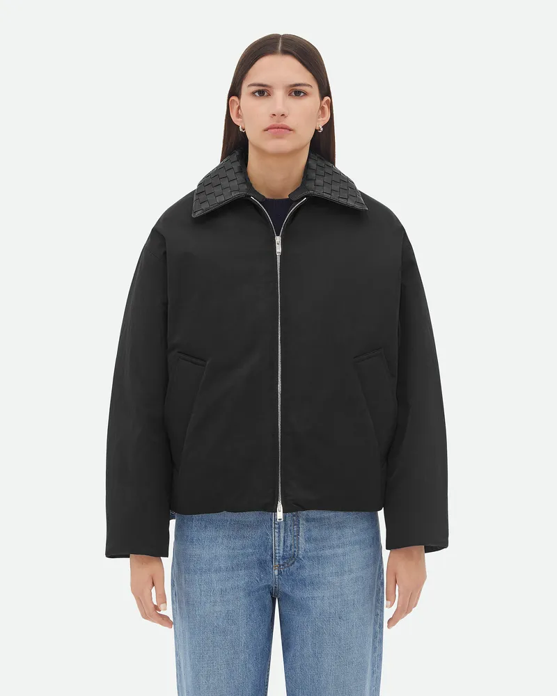 Bottega Veneta Tech Nylon Steppjacke Black