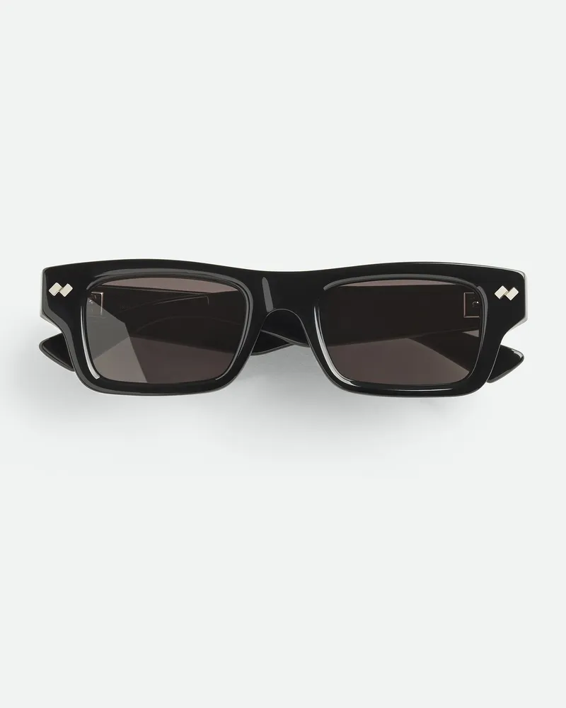 Bottega Veneta Quadratische Dizzy Sonnenbrille - Schwarz - Unisex Schwarz