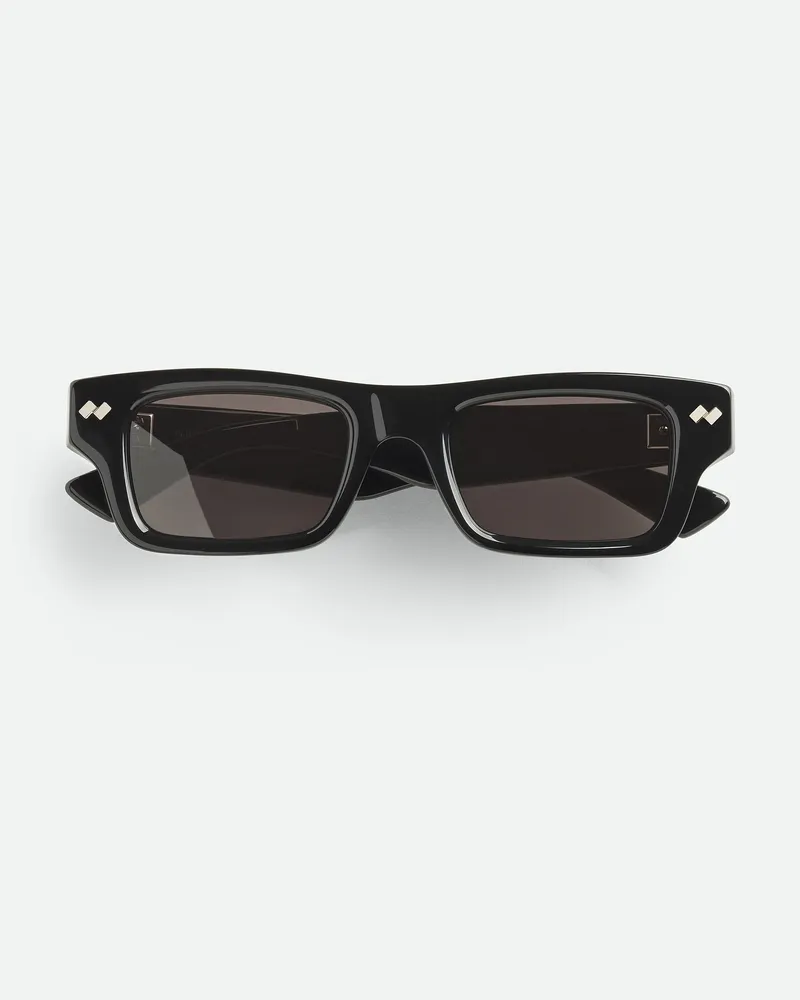 Bottega Veneta Quadratische Dizzy Sonnenbrille - Schwarz - Unisex - 100 % Recyceltes Azetat Schwarz