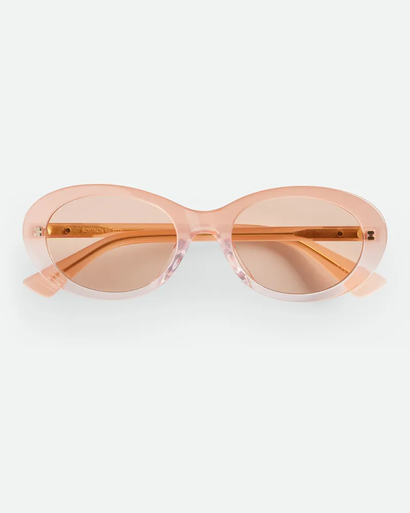 Bottega Veneta Ovale Classic Sonnenbrille-Rose - Unisex Rose