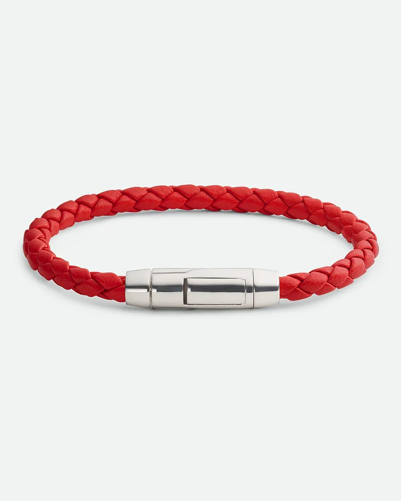 Bottega Veneta Braid Lederarmband Redstone