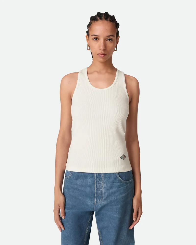 Bottega Veneta Tanktop Aus Geripptem Baumwolljersey Chalk