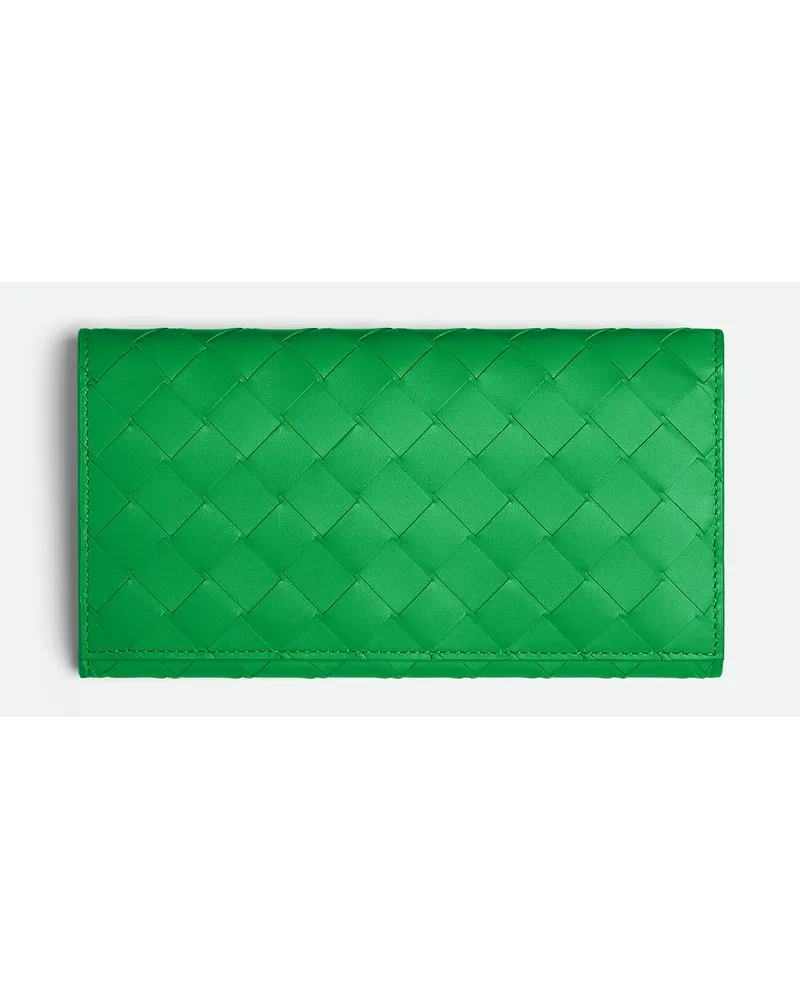 Bottega Veneta Langes Intrecciato Portemonnaie Mit Münzfach Parakeet