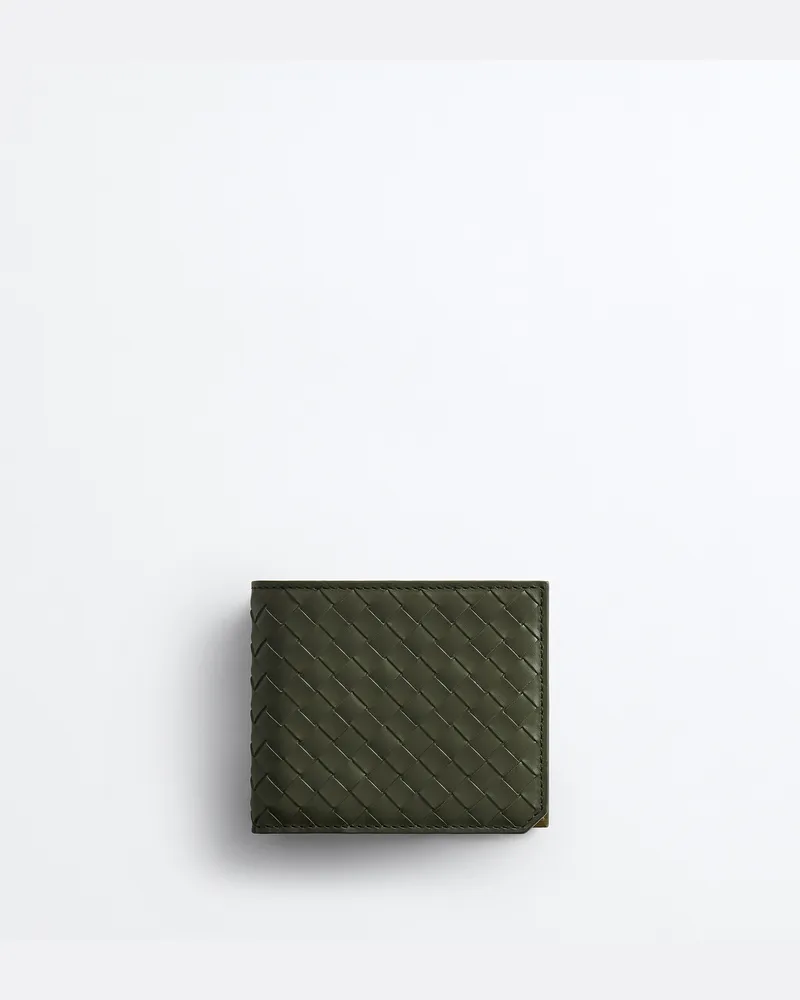 Bottega Veneta Intrecciato Piccolo Bi-Fold Portemonnaie mit Münzfach-Grün - Herren Grün