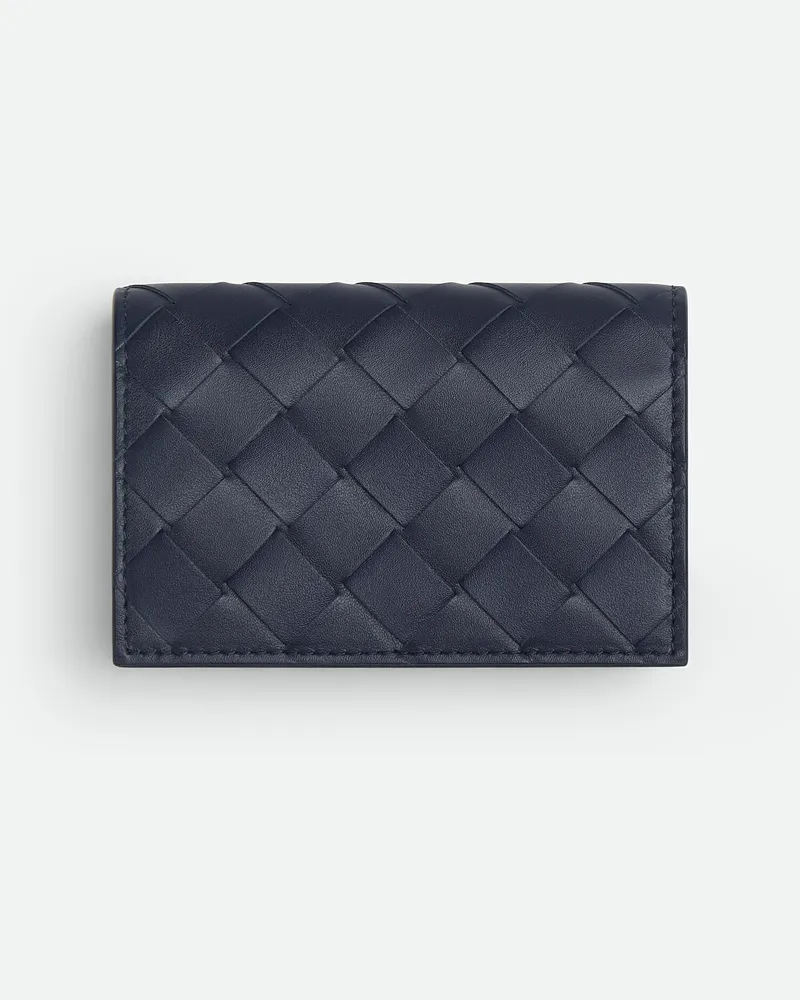 Bottega Veneta Intrecciato Visitenkartenetui Abyss