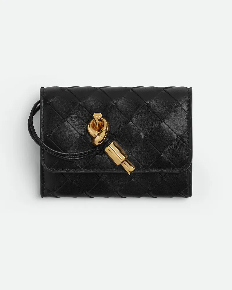 Bottega Veneta Kleines Andiamo Portemonnaie Black