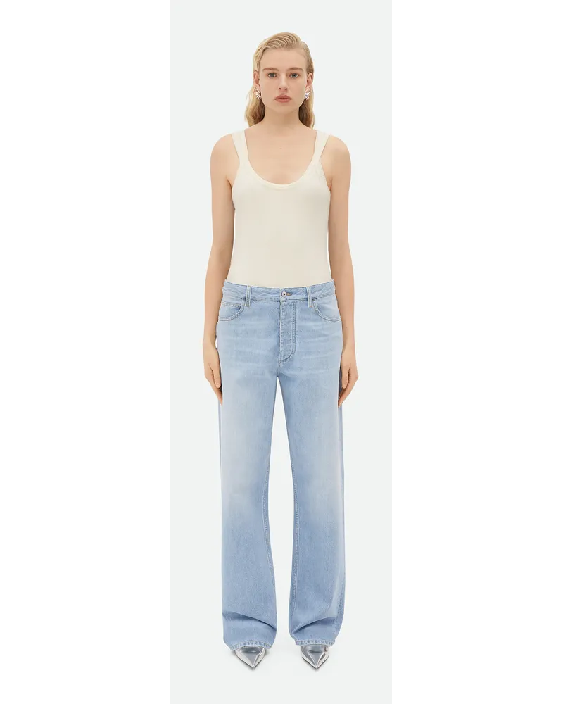 Bottega Veneta Hell Gebleichte Jeans Mit Weitem Bein Light