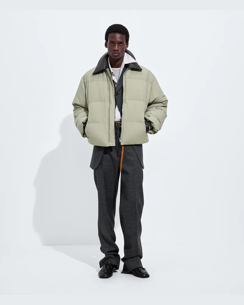 Bottega Veneta Pufferjacke aus Baumwoll- und Nylon-Twill-Grün - Herren Grün