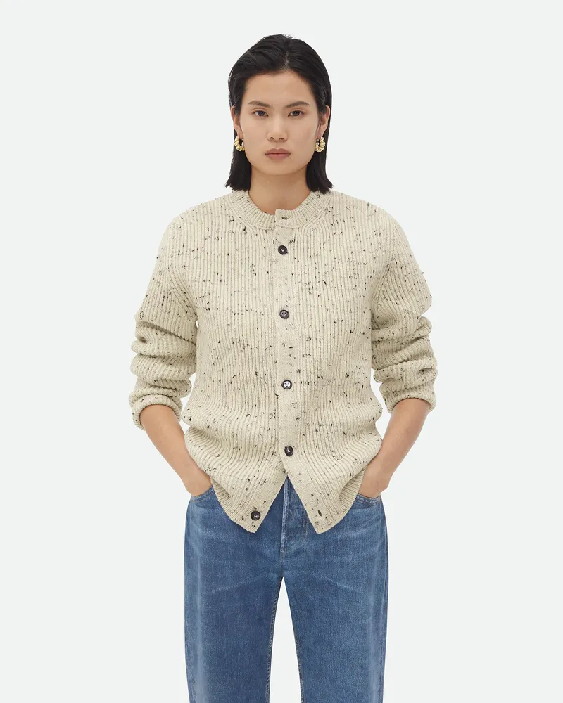 Bottega Veneta Oversizedcardigan Aus Texturierter, Gerippter Wolle Dove