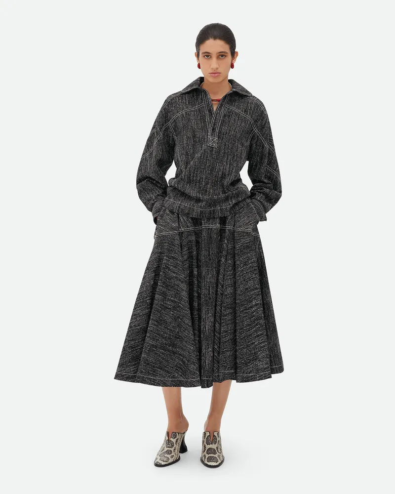 Bottega Veneta Hemd Aus Viskose Und Seide Black