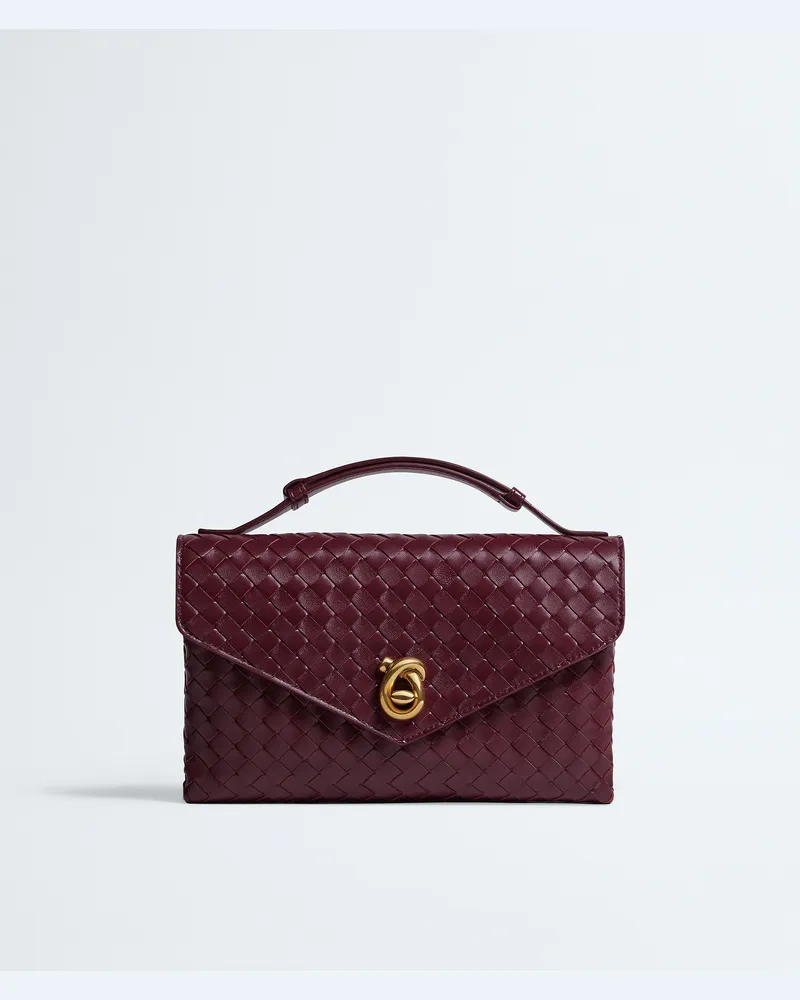 Bottega Veneta Knot Lock - Bordeaux - Damen - 100 % Lammleder Bordeaux