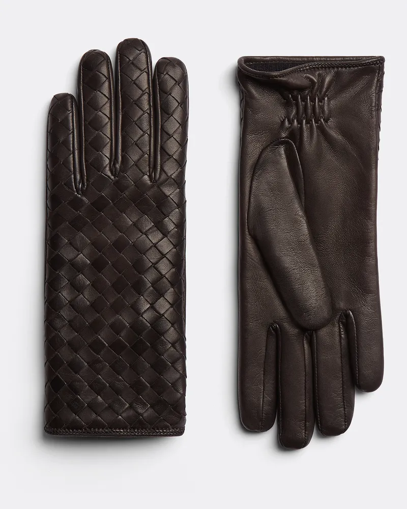Bottega Veneta Handschuhe Aus Intrecciato Leder Fondant