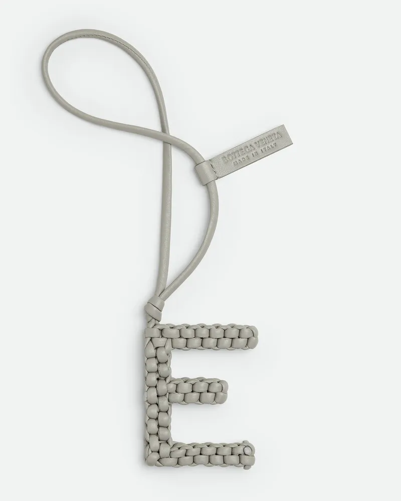 Bottega Veneta Buchstabe E-charm - Grau & Silberfarben - Herren - 100 % Lammleder Grau