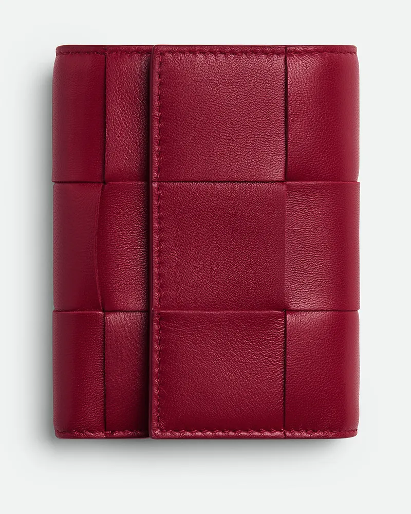 Bottega Veneta Cassette Trifold Portemonnaie Mit Zip Dark