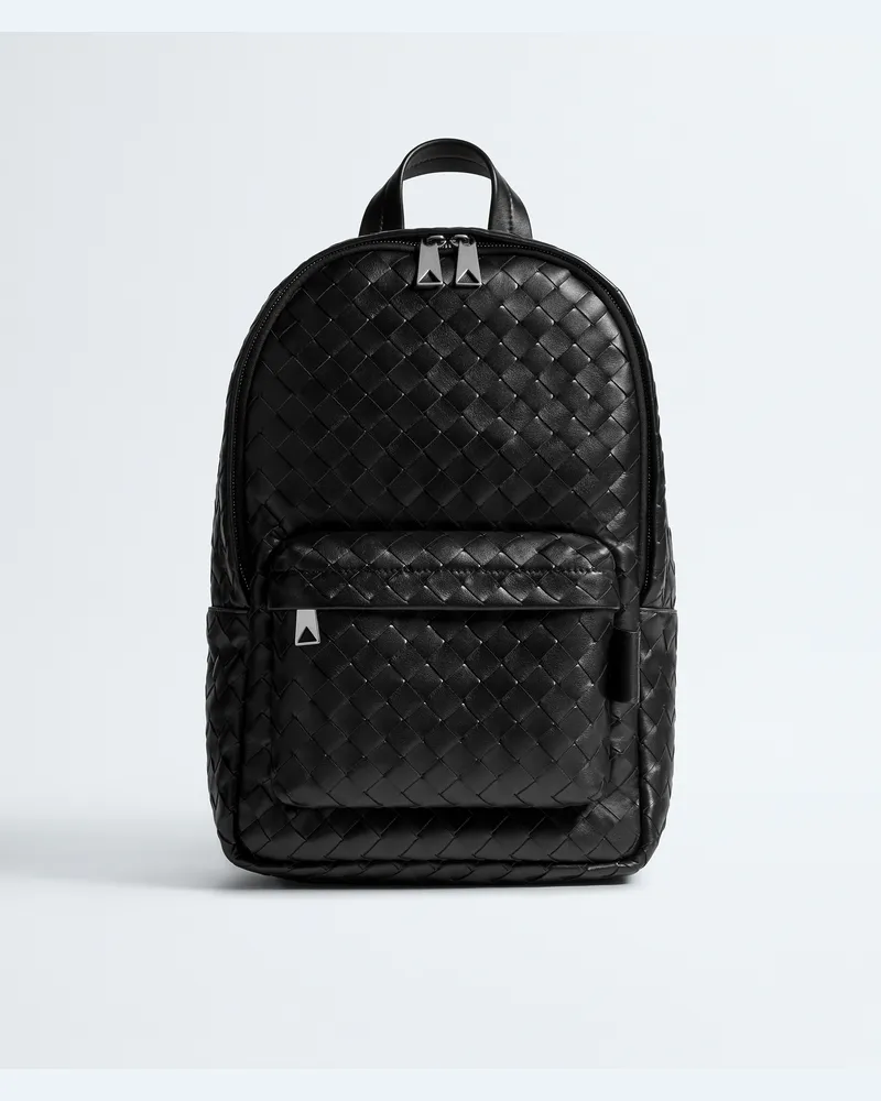 Bottega Veneta Kleiner Intrecciato Rucksack - Schwarz - Herren - 100 % Kalbsleder Schwarz