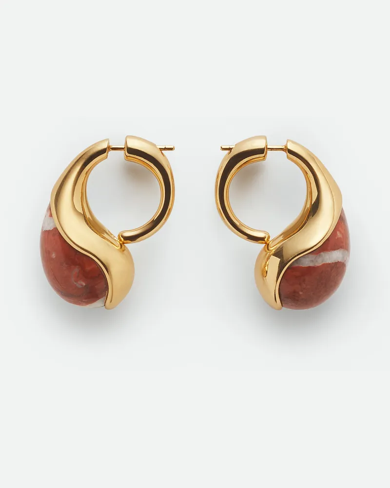 Bottega Veneta Drop Marmor Ohrringe Red