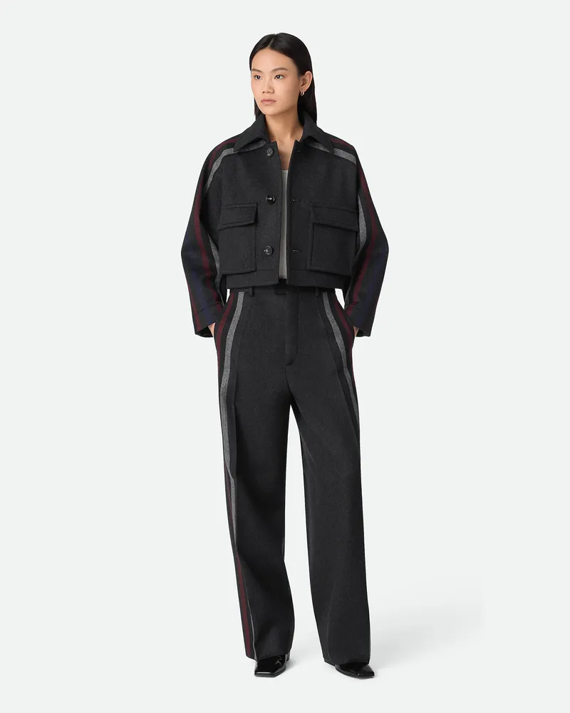 Bottega Veneta Hose Aus Wolle Und Kaschmir Dark