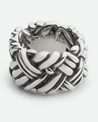 Bottega Veneta Intreccio Ring Silver