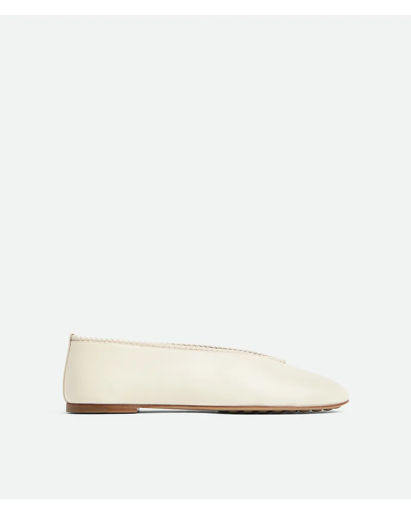 Bottega Veneta Rosa Ballerinas - Weiss - Damen 100 % Lammleder Weiss
