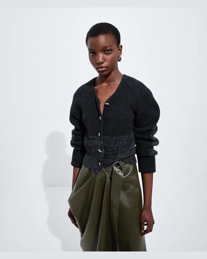 Bottega Veneta Cardigan aus Wolle und Kaschmir-Grau - Damen Grau